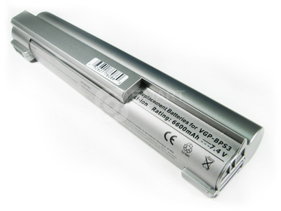 BS10 - Battery for Sony - Vaio - VGN-T270P/L Laptop (6600mA, Black, Li-ion, 7.4V)