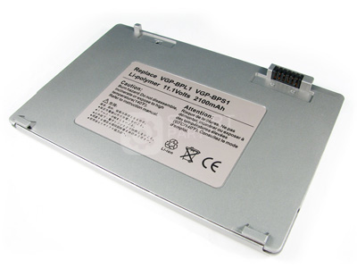 BS14 - Battery for Sony - Vaio - VGN-U750 Laptop (2100mA, Silver, Li-ion, 11.1V)