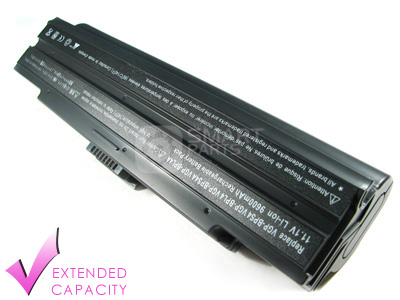 BS15E - High Capacity Battery for Sony - Vaio - VGN-BX541B Laptop (7200mA, Black, Li-ion, 11.1V)